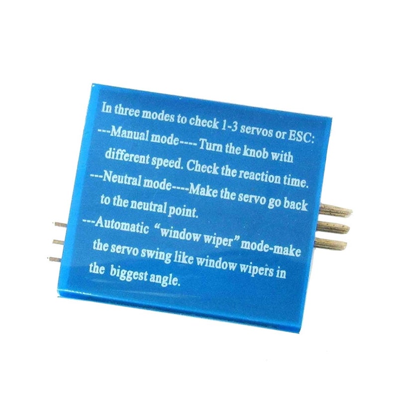 Share Goo 2 Pack ShareGoo 3CH 4.8-6V Servo Tester CCPM Consistency Master Checker with Reverse Connection Protection,RC ECS Motor Tester Server Test Servo Centering Tool - Image 5